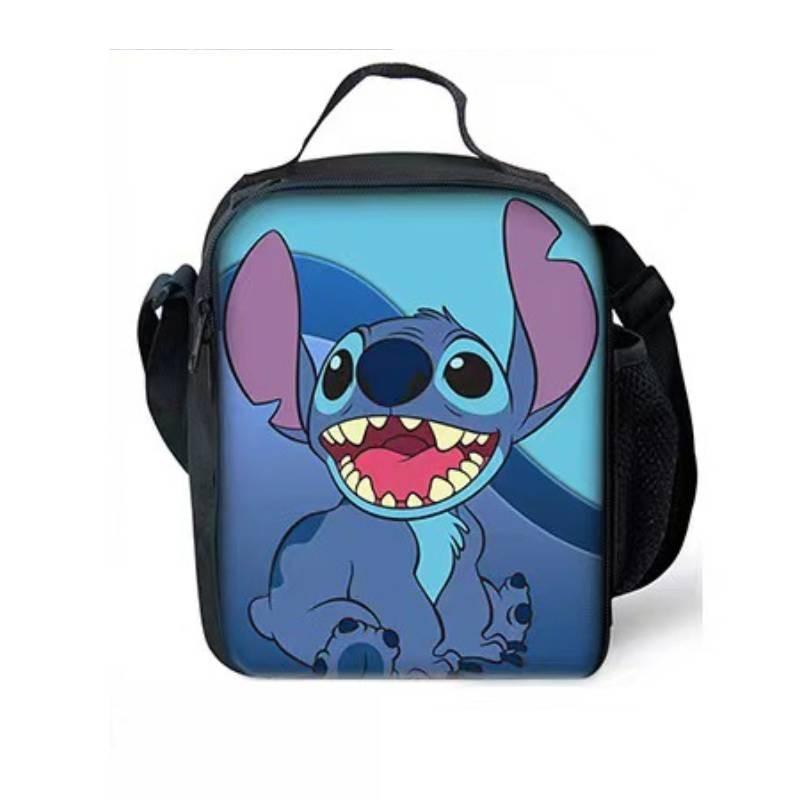 Stitch Lunch Bag With Polyester Material For School Daily Use And Lightweight Carrying