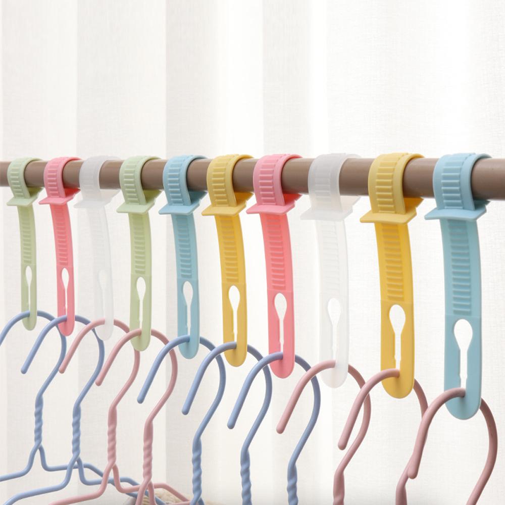5/3/1Pcs Hanger Buckle Home Clothes Wardrobe Organizer Hook Anti-Slip Windproof Hanger Data Cable Storage Colorful Rack Holder