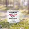 Beste Krankenschwester Französisch Bedruckte Emaille Tassen Kaffeebecher Trinken Wein Saft Tasse Dessert Kakao Milch Henkeltasse Bestes Geschenk für Infirmiere