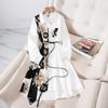 A Slim and Petite Dress for Women, A Spring and Autumn Shirt Dress That Conceals Flesh