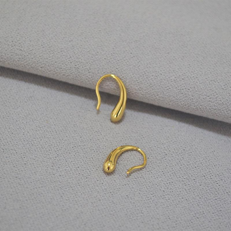 

Korean Minimalist Water Drop Bean Sprout Earrings for Women