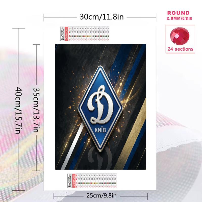 FC Dnipro 100% Round Full Drill 5D DIY Diamond Painting Embroidery Cross Stitch Rhinestone Décor