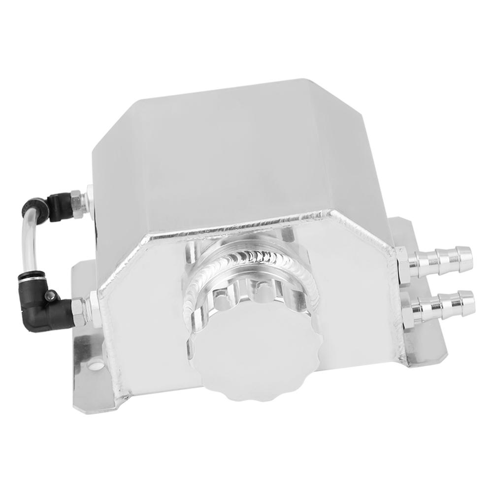 Aluminum Alloy Engine Oil Reservoir Oil Breathable Pot Exhaust Gas Catch Filter   Silver
