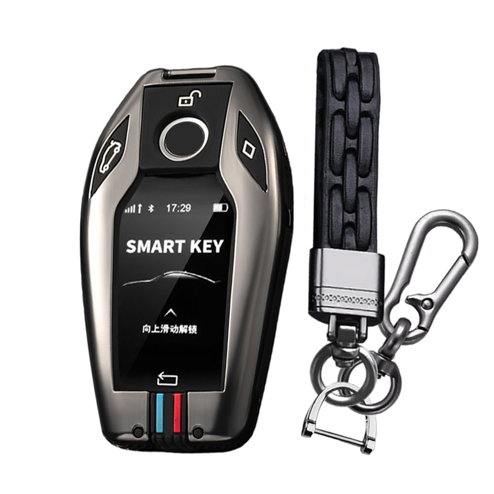 KUNIO BMW Key Case Key Cover Key Holder Silicone Alloy LCD Protection 3 Series