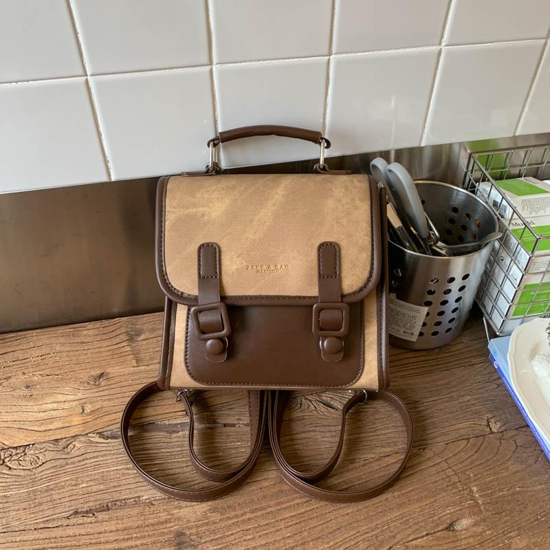 Casual backpack bag women's 2025 new fashion student commuter backpack multi-functional schoolbag portable travel bag