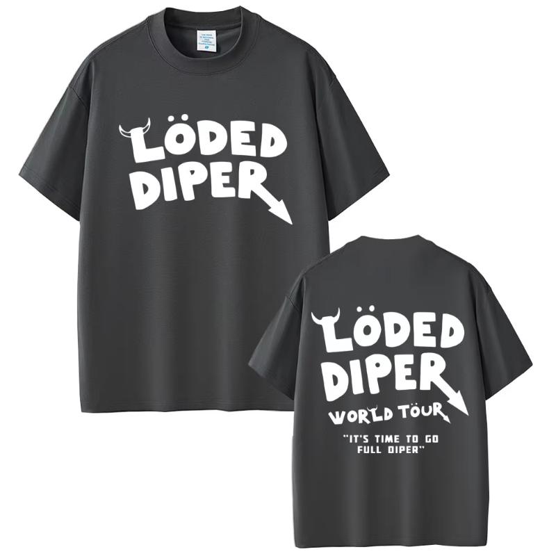 

Loded Diper World Tour Tshirt Unisex Women Clothing Vintage Rock Oversized Short Sleeve Tshirts Unisexs Casual Cotton T Shirts S