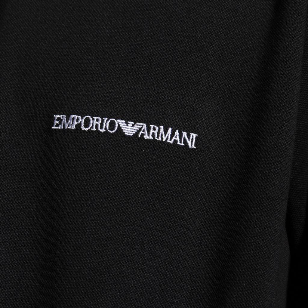 Emporio Armani Logo Embroidered Crew Neck Long Sleeve Sweatshirt Men sweatshirt Black EM000520-AF10790-UC001