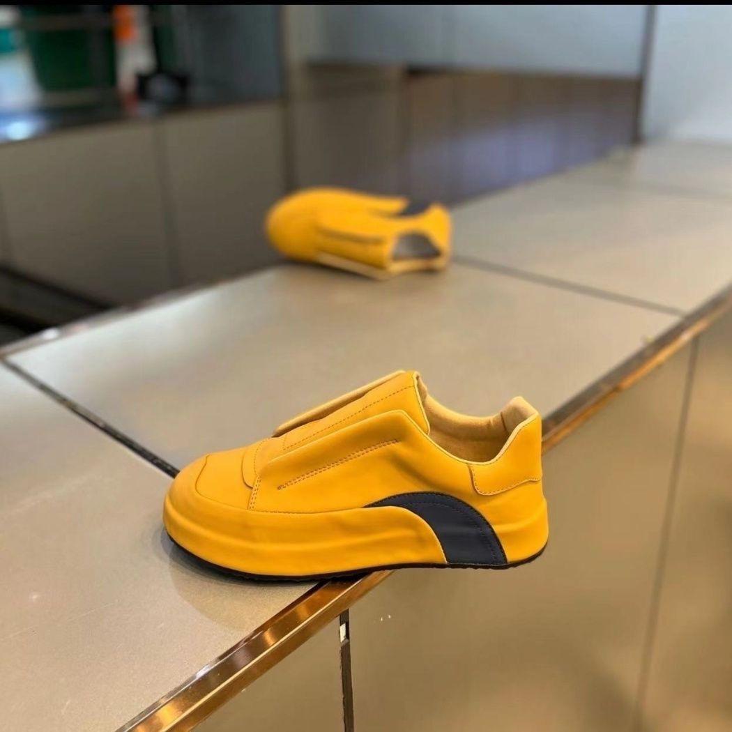 

Кроссовки мужские массивные с закрытым дном, модные повседневные кроссовки из натуральной воловьей кожи с увеличенной внутренней платформой 38 хаки