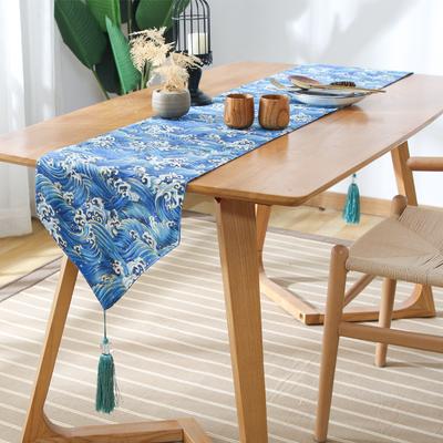 Inyahome Moderner, einzigartiger blauer Tischläufer für Zuhause, Esszimmer, Bankett, Urlaub, Party, Abendessen, Tischdecke, Heimdekoration, Weihnachtsgeschenke