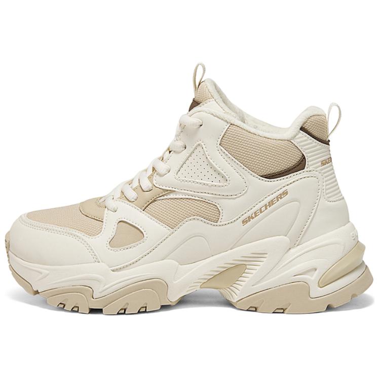 Skechers DLites Comfortable Versatile Breathable Rebound High-Top Running Shoes Women sneakers Beige 168023-WLPK 37