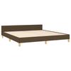 Bed Frame without Mattress Dark Brown 160x200 cm Fabric
