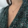 Серебряное колье с фианитами, вес изделия 2,79 гр (2208846)
