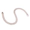 Cuban Necklace Men Women Stylish Elegant Shiny Rhinestones Hip Hop Necklace Jewelry Gift for Party (18inch)