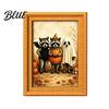 Retro Holz Fotorahmen Magnete Schwarze Katze Kühlschrankmagnet Saisonale Cartoon Küche Badezimmer Dekor Dekorativ Weichmagnetische Aufkleber Niedliches Thema