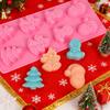 Christmas Chocolate Molds Easy To Demold Silicone Candy Molds Santa Clause Christmas Tree Bell Shape Baking Molds