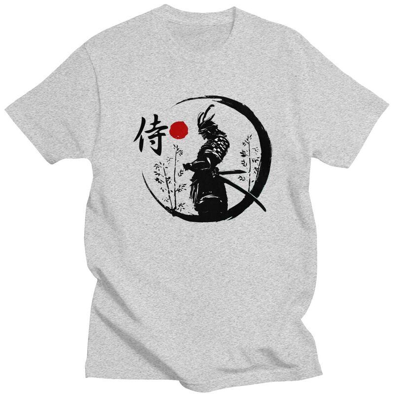 Custom Cool Japanese Samurai Warrior T Shirt Men Short Sleeves 100 Cotton Tshirt Casual Katana Bushido Tees Streetwear Tshirts