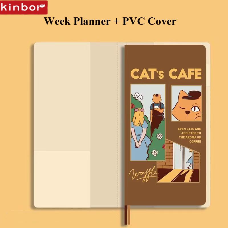 Kinbor Weeks Plan Portable Pocket Notebook A6 A5 Journal Weekly Planner Monthly Yearly Planning Agenda Calendar Note Book