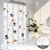 1 Piece of Cute Naughty Cat Pattern Bathroom Curtain, Partition Curtain, Adds a Cute Element to the Bathroom, Made of Peva Material, Easy to Clean