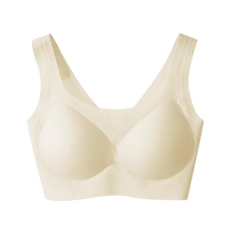 

Summer Seamless Wireless Bra, Ice Silk Quick Dry Beauty Back Soft Support Naked Feel Thin Women Underwear one size