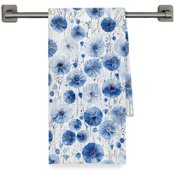 Cottagecore Mushroom Kitchen Towels Decorative, Farmhouse Wildflower Botanical Dish Hand Tea Towels, Rustic Mushroom Kitchen Bathroom Decor, 16x24