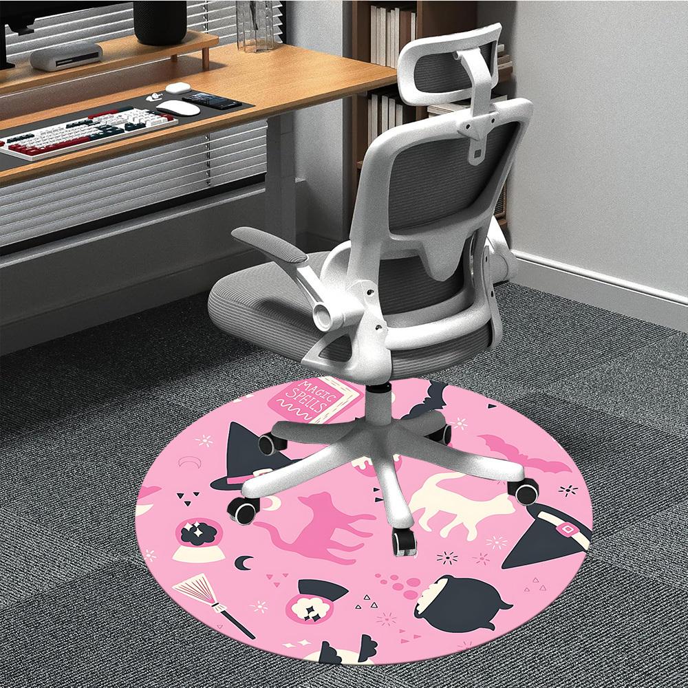 

1pc Witch Theme Illustration Chair Carpet for Office, Soft, Non-Slip Polyester Mat, Office, Living Room, Bedroom, Durable Polyester yy251207172 80cm by 80cm
