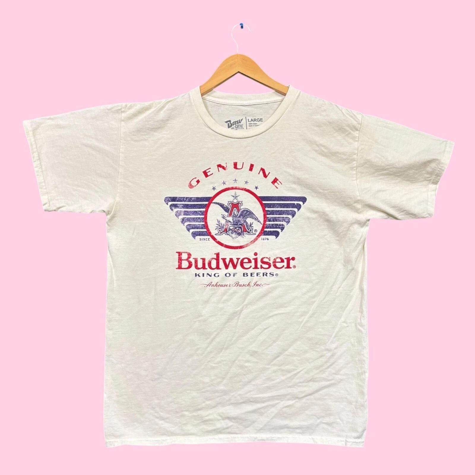 Оригинальная футболка Budweiser С 1876 года Король Пива L 3XL
