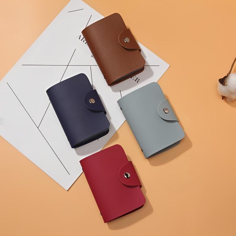 Business Card Holder Anti-Theft Id Credit Card Holder Fashion Women'S 12 Cards Slim Pu Leather Pocket Case Coin Purse Wallet