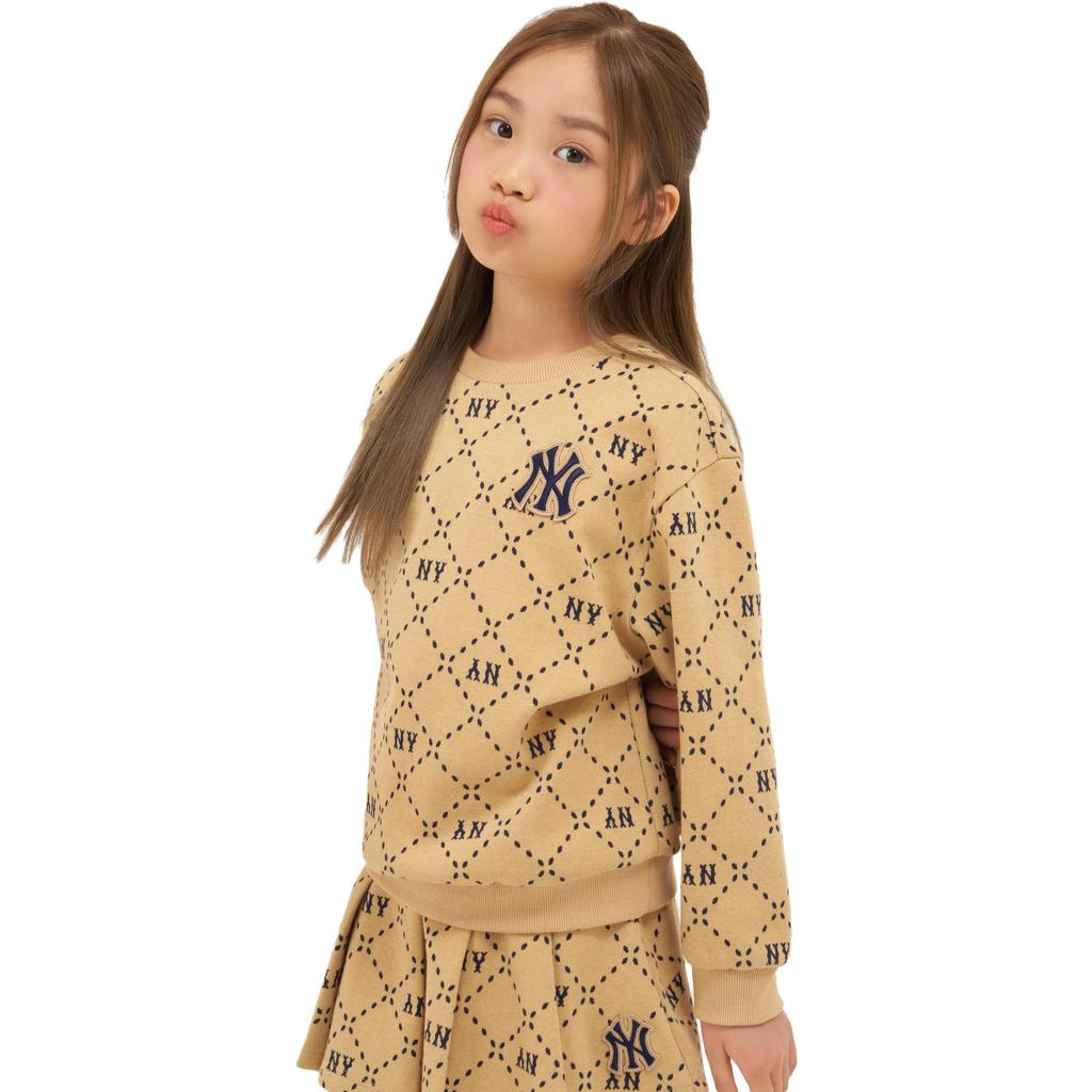 New MLB Sweatshirt New York Yankees FW24 Khaki Kids' 7AMTMD134-50BGS