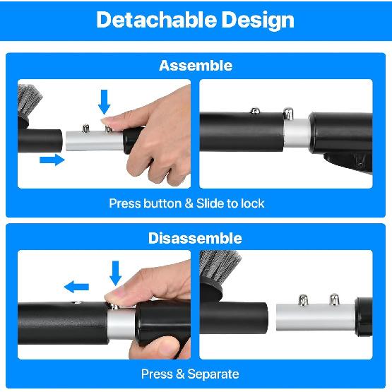 35.4" Ice Scrapers For Car Windshield, Extendable Snow Brush For Car With Foam Grip, Snow Scraper For SUV Truck - Gray