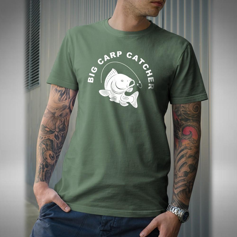 

Carp Catcher Mens T Shirt Fishing Carp Pike Angler Fly Night Fisherman Funny 4XL