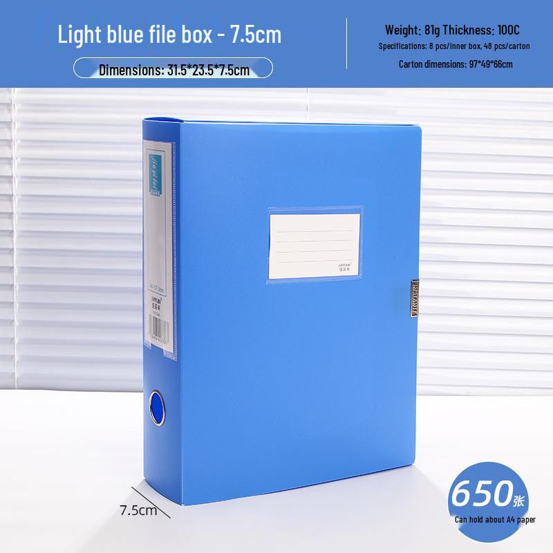 Durable Blue A4 Plastic File Box