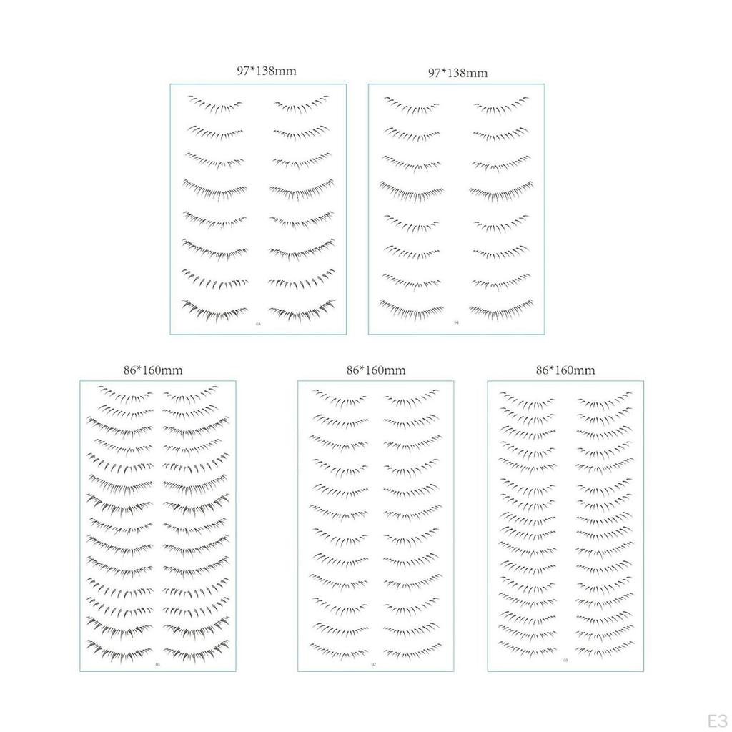 Lower Eyelash Stickers Strips Patch Lash Extension Supply for Cosplay Dating