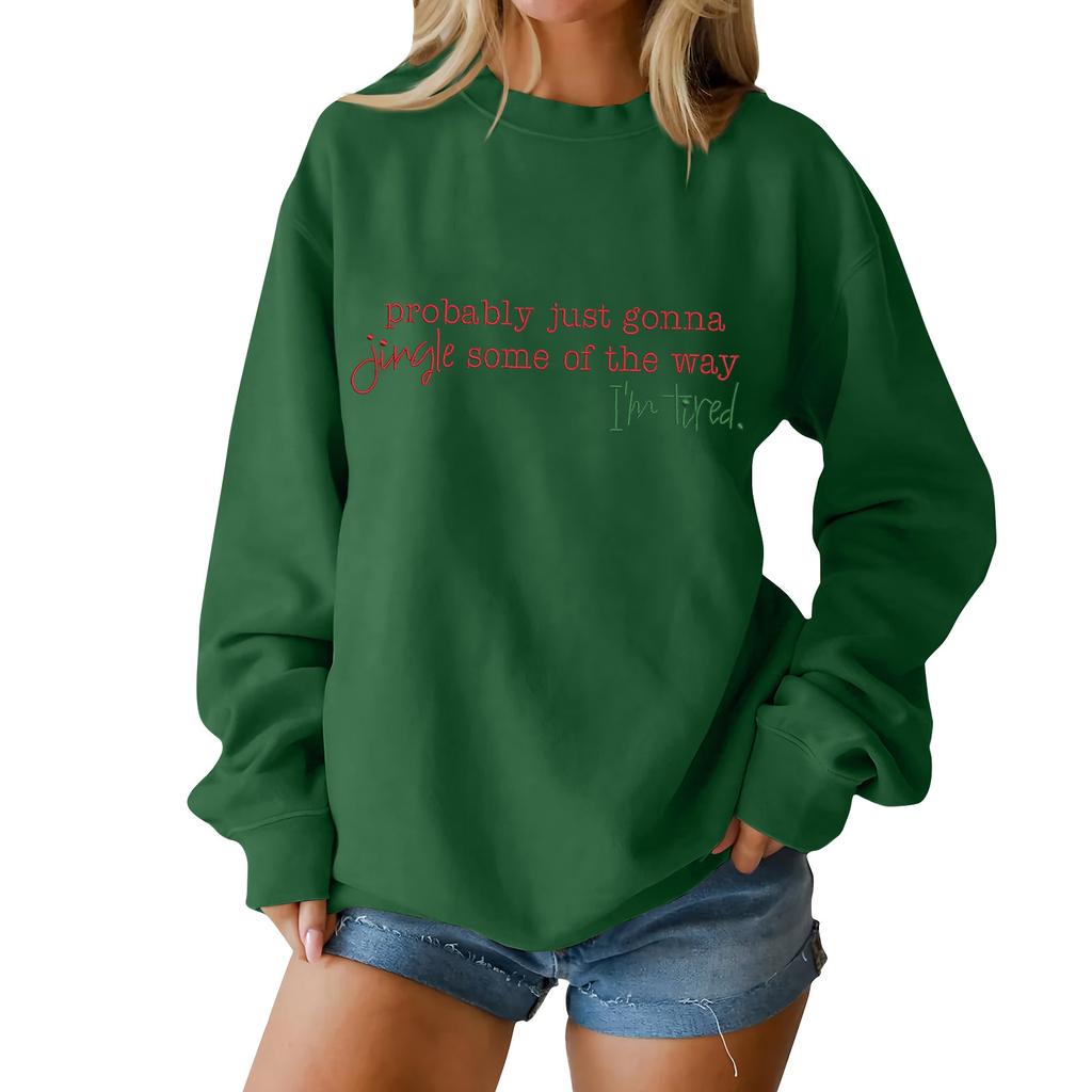 Christmas T-Shirts And Sweatshirts, Women'S Sweatshirts, Long-Sleeved Pullover Sweatshirts, Women'S Long-Sleeved Tops