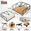Wooden Base Flat Napkin Holder Metal Serviette Holder Reusable Tissue Organizer  Restaurant
