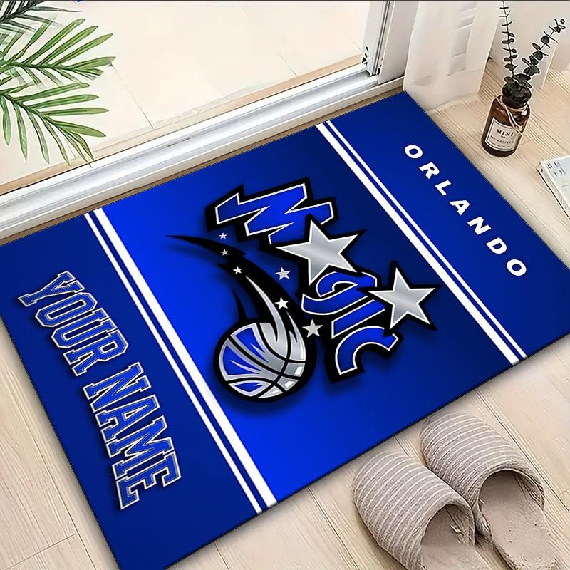 Custom Name Rug Orlando Basketball Area Rug Suitable for Indoor And Outdoor,Carpets for Homes, Offices,Living Rooms,Home Decor,Christmas Gift