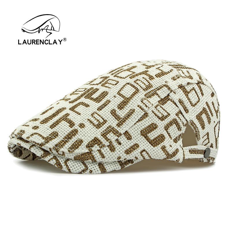 Men's Straw Beret: Spring/Summer Sun Protection, British Retro Duckbill Cap, Casual Newsboy Hat