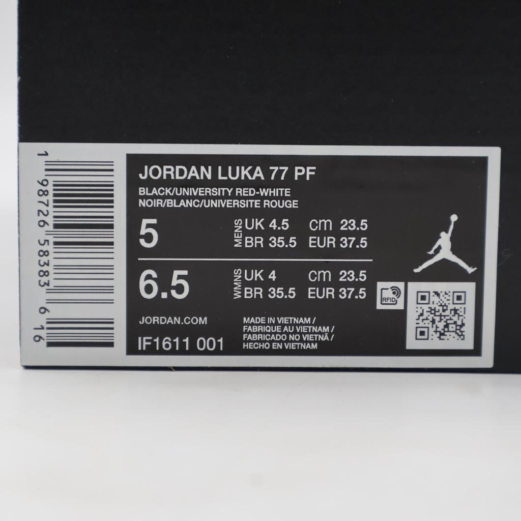 IF1611-001 Nike Luka 77 Bred Basketball Shoes Black White University Red (Menas)