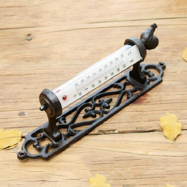 Rust Resistant Retro Temperature Display Weather Monitoring Device Metal Temperature Gauges Tool for Various Locations
