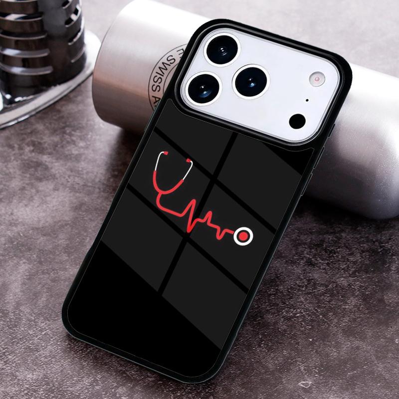 Krankenschwester Herz Krankenpflege Handyhülle für iPhone 17 16 15 Pro Max Air 14 13 12 11 Plus Stoßfeste Capa Hülle