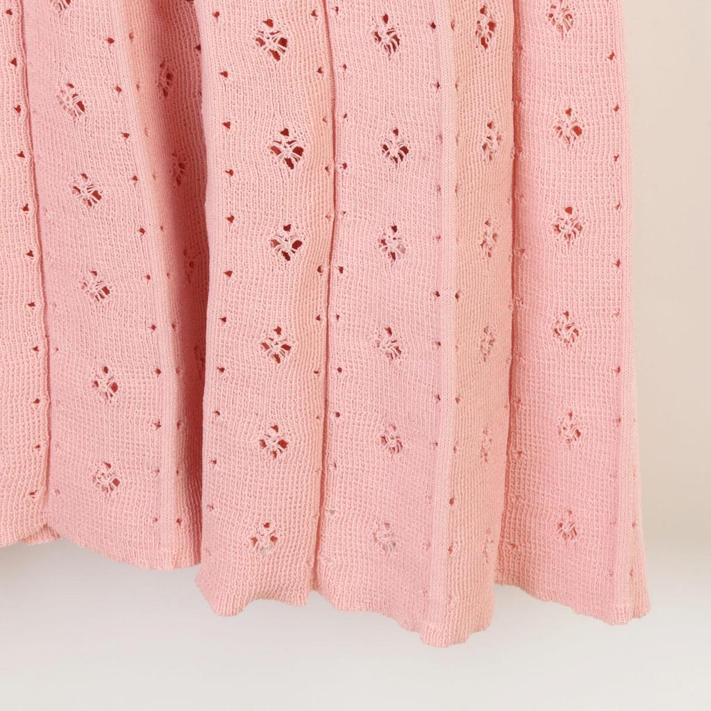 Elegant French Knitted Dress: Sleeveless, Beaded, Hollow-out Design, Slim Fit, Round Neck - Perfect for Spring/Summer