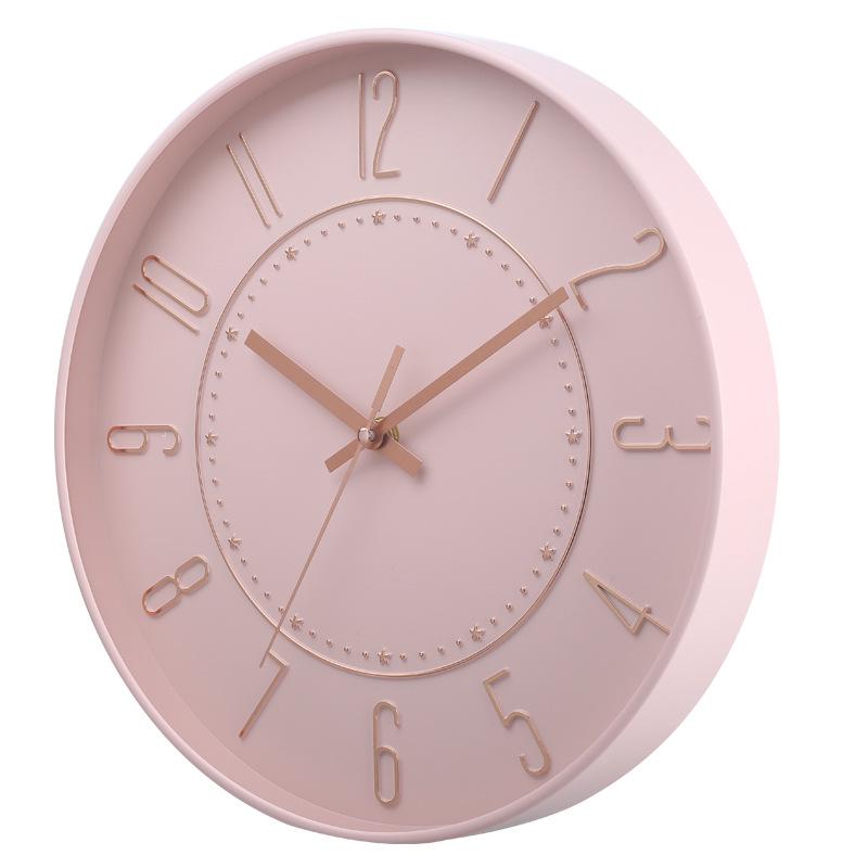12 Inch 30CM Silent Wall Clock, Creative and Fashionable, Three-dimensional Digital Minimalist Clock for Home Living Room