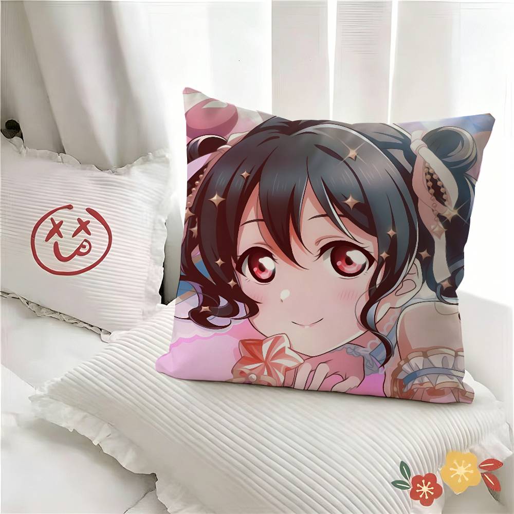 pc Yazawa Nico Love Live School Idol Pillow Case Fashion Square Pillowcase Bedroom Sofa Room Ins Decoration Leisure