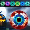 Halloween Decorations, 24 Inch Halloween Inflatable  Eyeball With Built-in Battery Powered Remote Controller RGB Color Changing LED Light