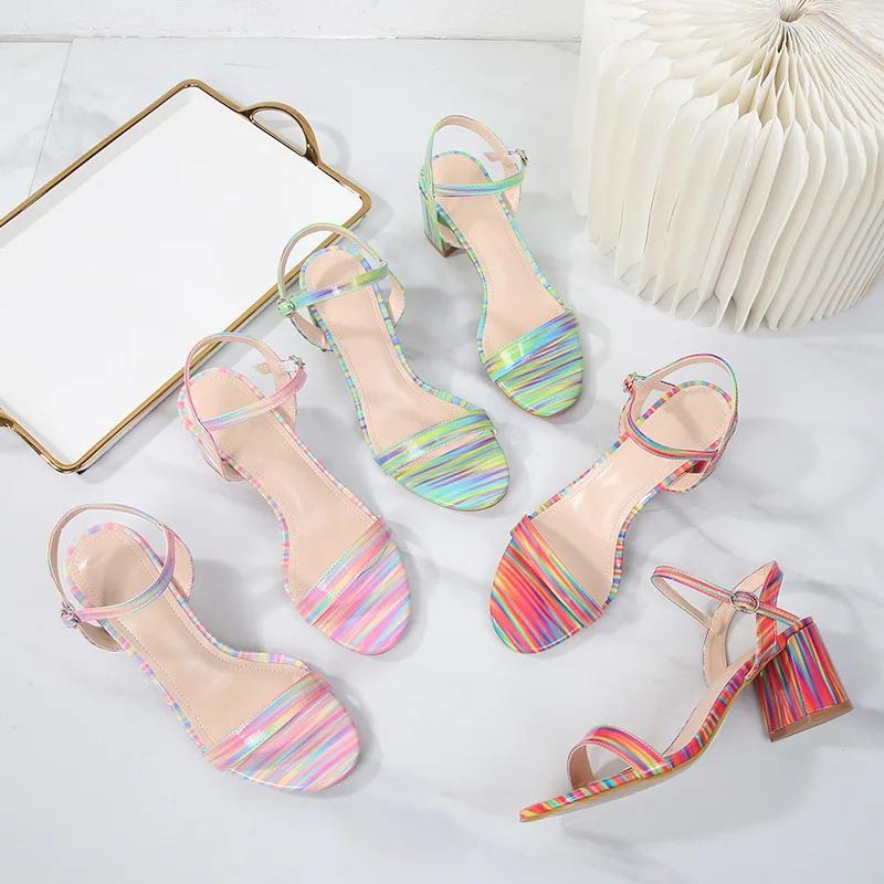 Plus Size 36-42 Shoes for Women Summer Fashion High Heel Comfortable Platform Sandals Casual Non-slip Sandalias De Mujer