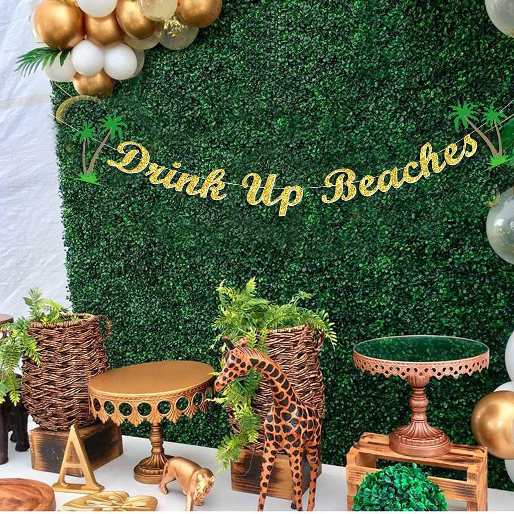 Drink Up Beaches Banner Bachelorette Party Banner Beach Bach Bachelorette Party Decorations Hawaii Luau Tropical Summer Beach Bachelorette Themed