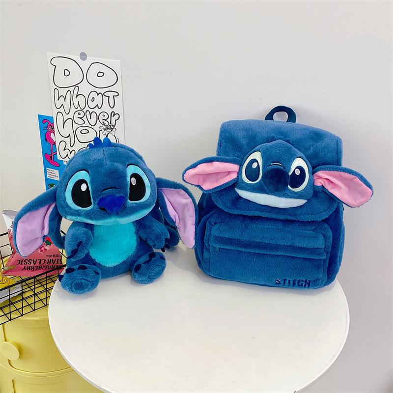 Stitch Backpack Plush Backpack Blue