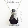 1pc Natural Stone Perfume Bottle Pendant Necklace Stainless Steel Aromatherapy Essential Oil with Stone Quartz for Women