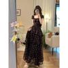 Dream Garden Summer New French Style Gentle Floral Irregular Skirt Long Dress Waist Hugging Slimming Dress