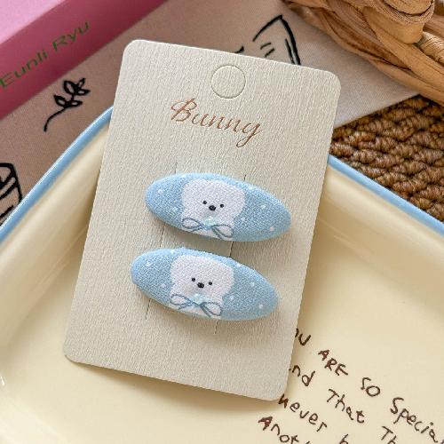 Autumn and Winter Lace Embroidery Bow Children's Hairpin Cute Girl Hair Ring Head Rope Girl Headdress Hair Accessories
