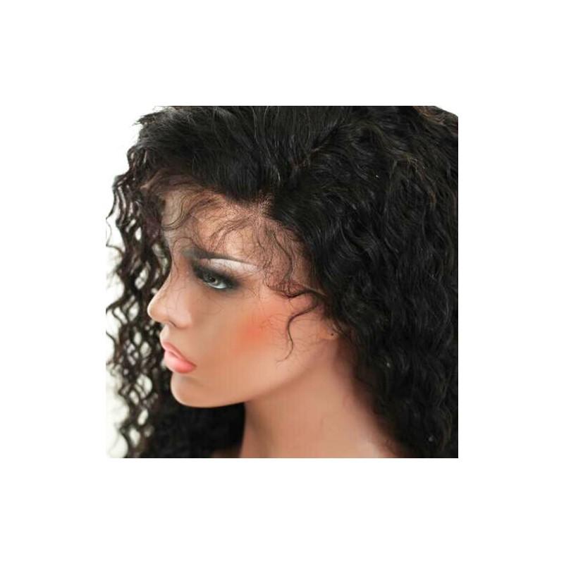 Brasilianische tief gewellte lockige synthetische Haare Vollperücken mit hitzebeständiger Faser für Frauen